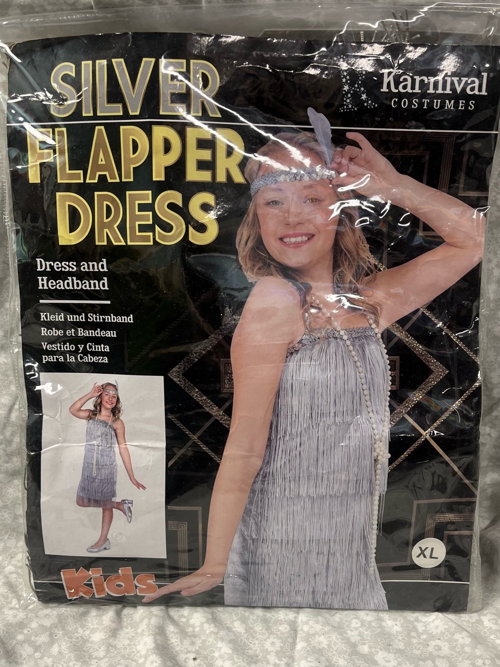 NEW Silver Flapper Dress & Headband